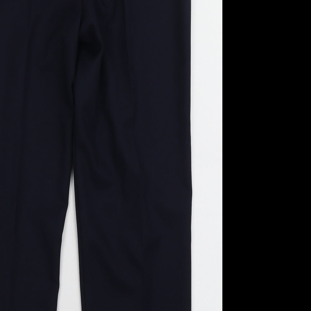 Matalan Womens Blue  Polyester Trousers  Size 12 L28 in Regular