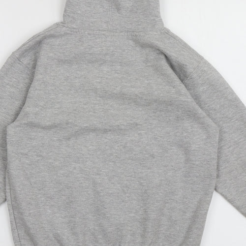 zone one Boys Grey  Cotton Full Zip Hoodie Size 9-10 Years  Zip