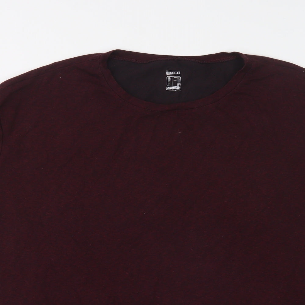 DECATHLON Mens Purple    T-Shirt Size 4XL Crew Neck