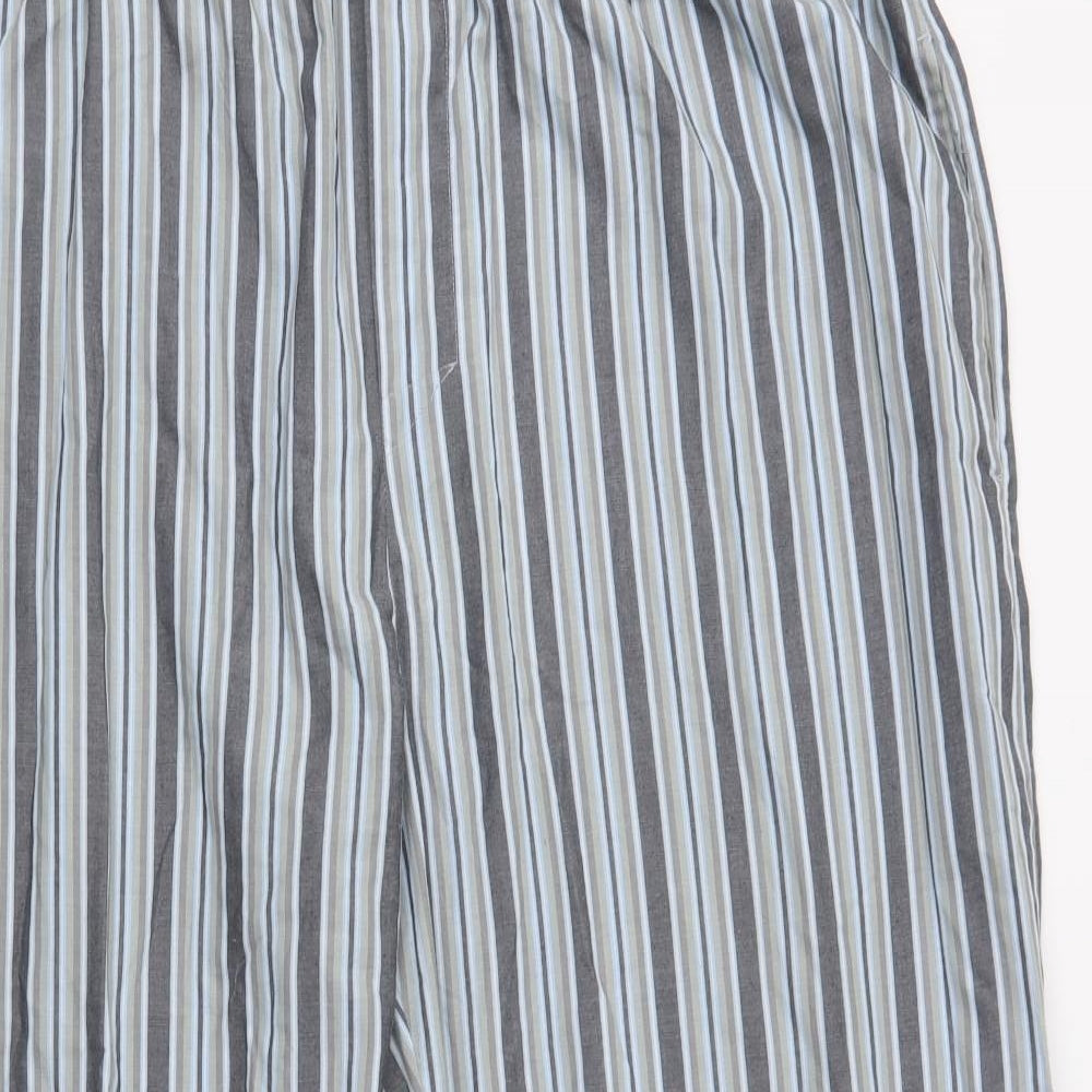 F&F Mens Blue Striped Polyester  Pyjama Pants Size 2XL