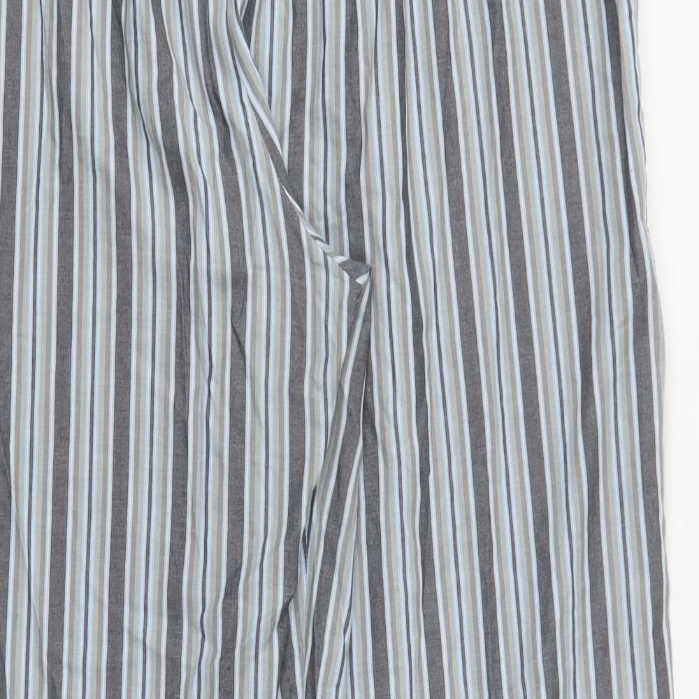 F&F Mens Blue Striped Polyester  Pyjama Pants Size 2XL