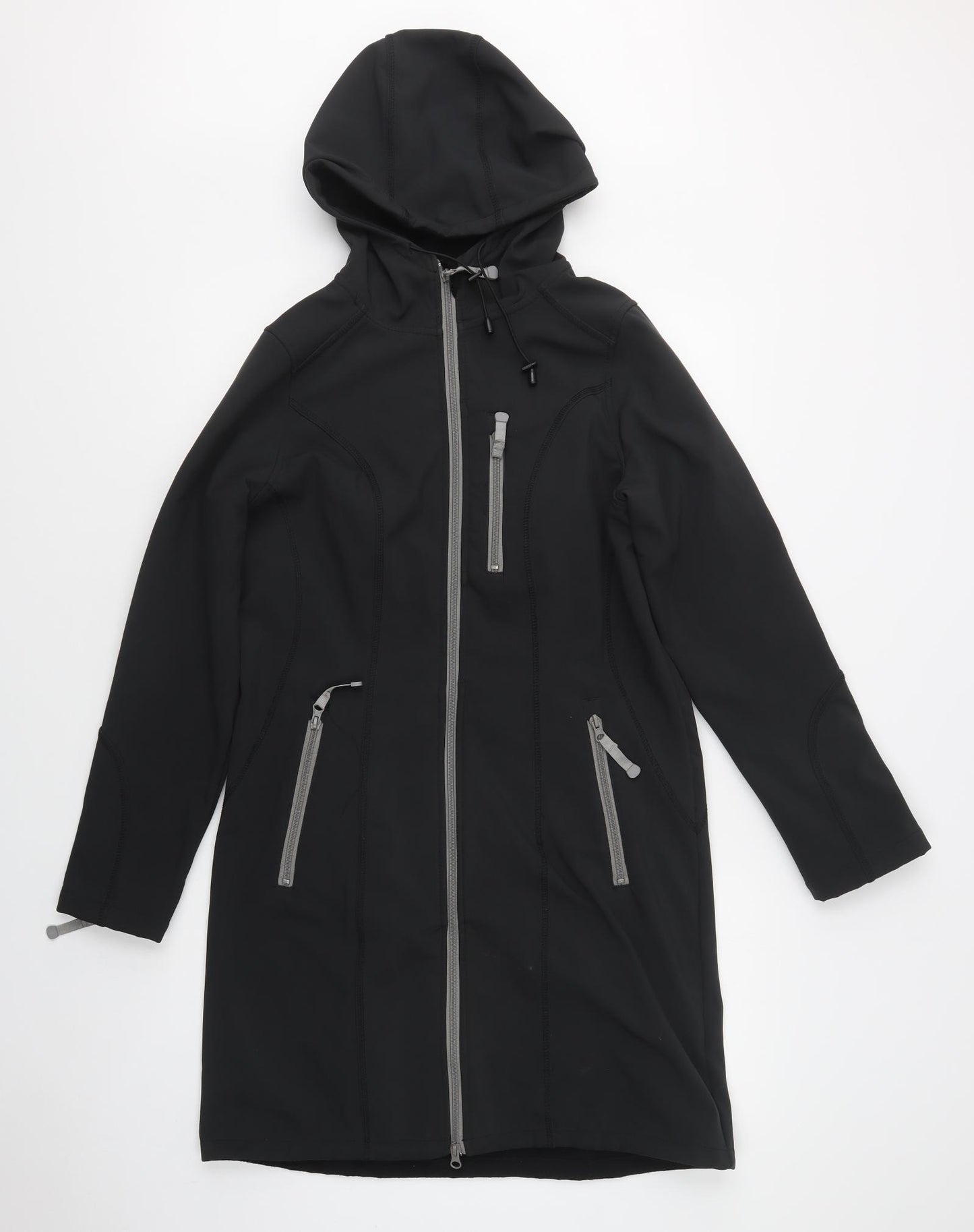 Peppercorn Womens Black   Rain Coat Coat Size S  Zip