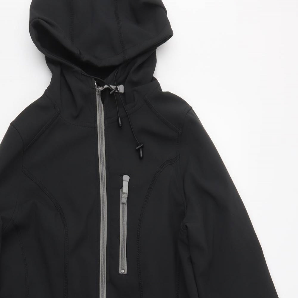 Peppercorn Womens Black   Rain Coat Coat Size S  Zip