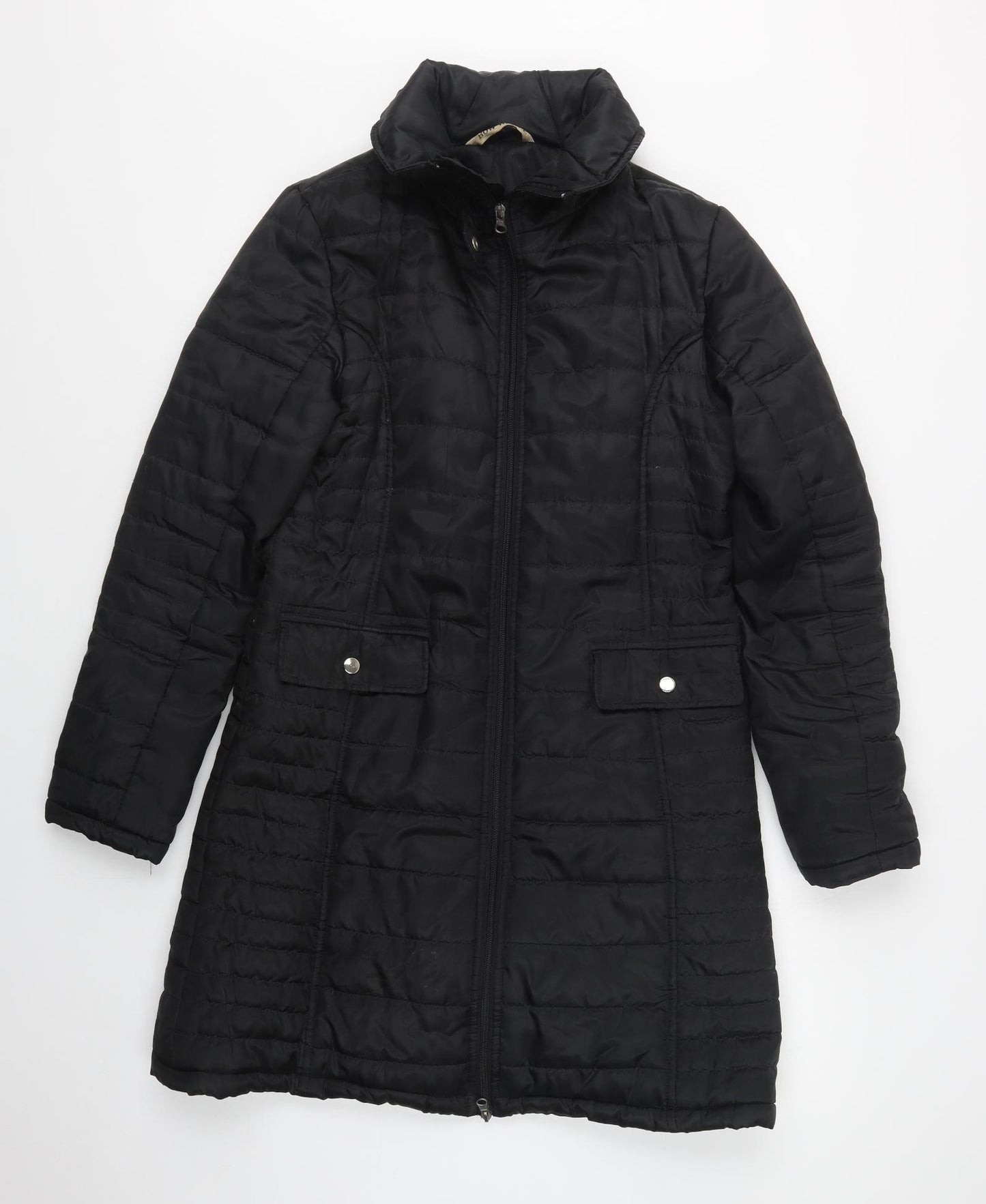 Bow Belle Womens Black   Quilted Coat Size 12  Zip