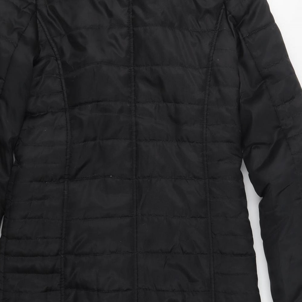 Bow Belle Womens Black   Quilted Coat Size 12  Zip