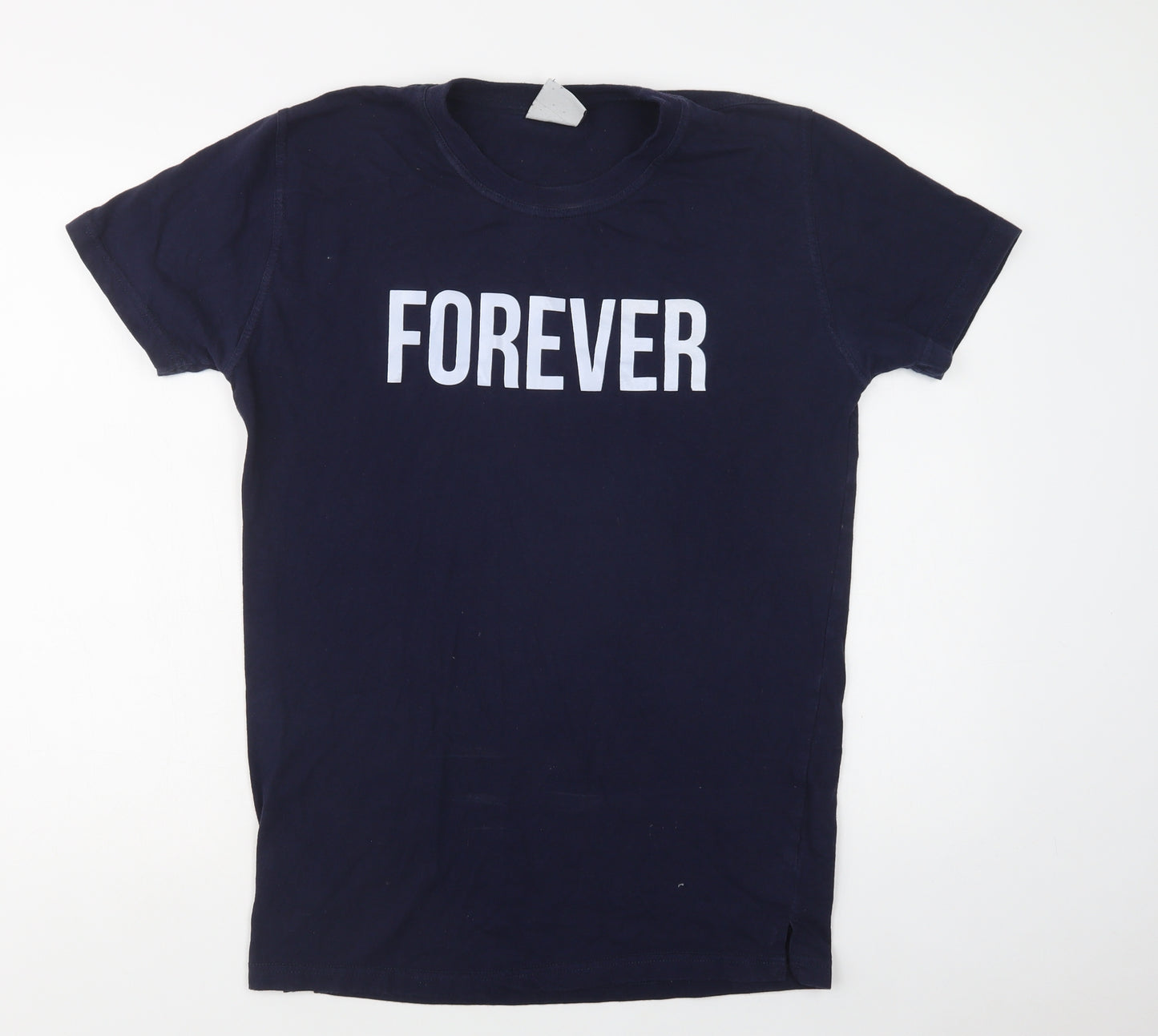 Forever Original Mens Blue  Cotton  T-Shirt Size M Crew Neck