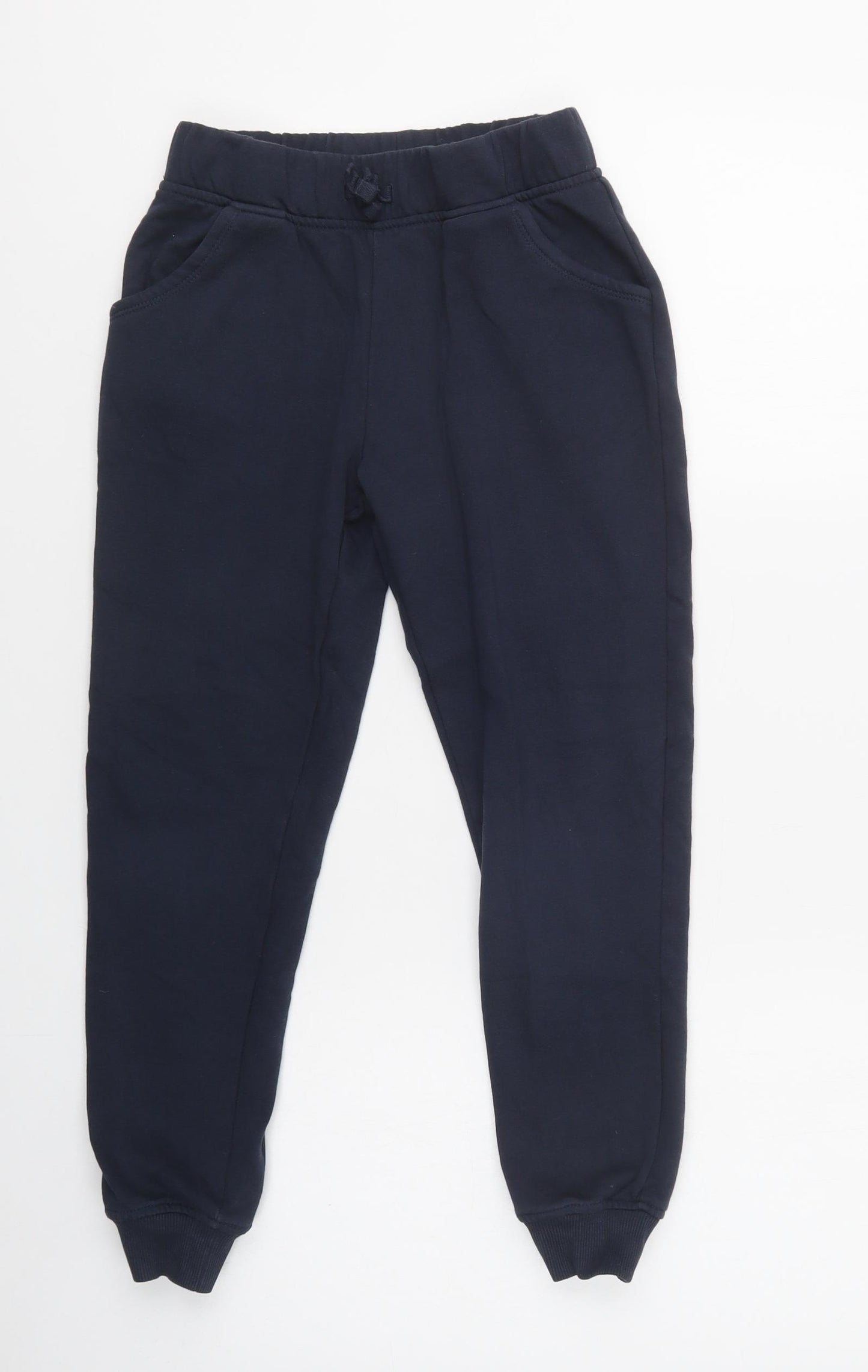 TU Boys Blue  Cotton Jogger Trousers Size 10 Years  Regular Drawstring - School Wear