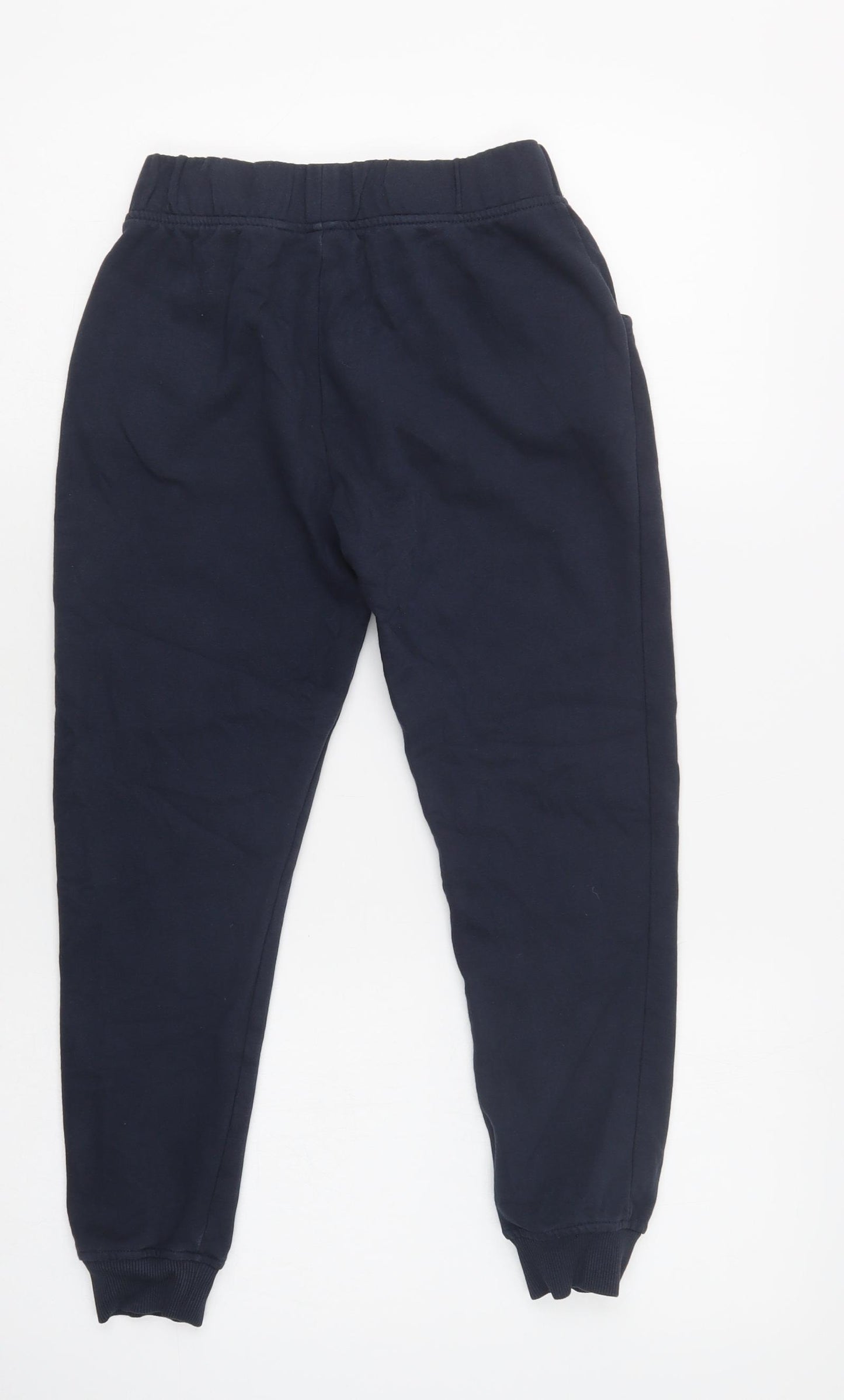 TU Boys Blue  Cotton Jogger Trousers Size 10 Years  Regular Drawstring - School Wear