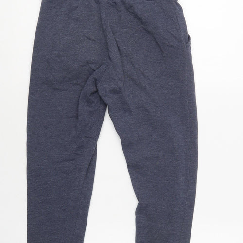 George Boys Blue  Cotton Jogger Trousers Size 9 Years  Regular Drawstring