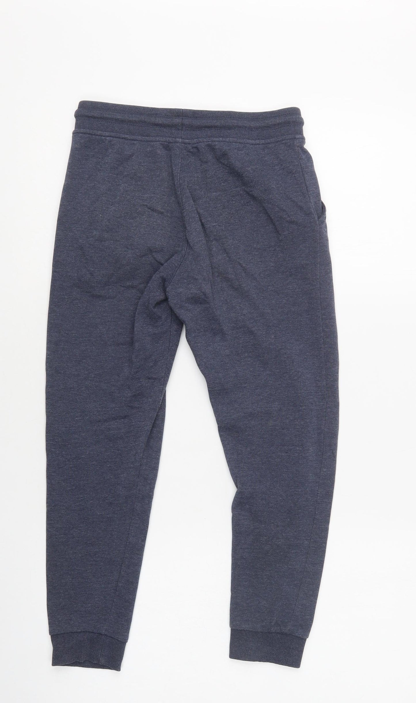 George Boys Blue  Cotton Jogger Trousers Size 9 Years  Regular Drawstring