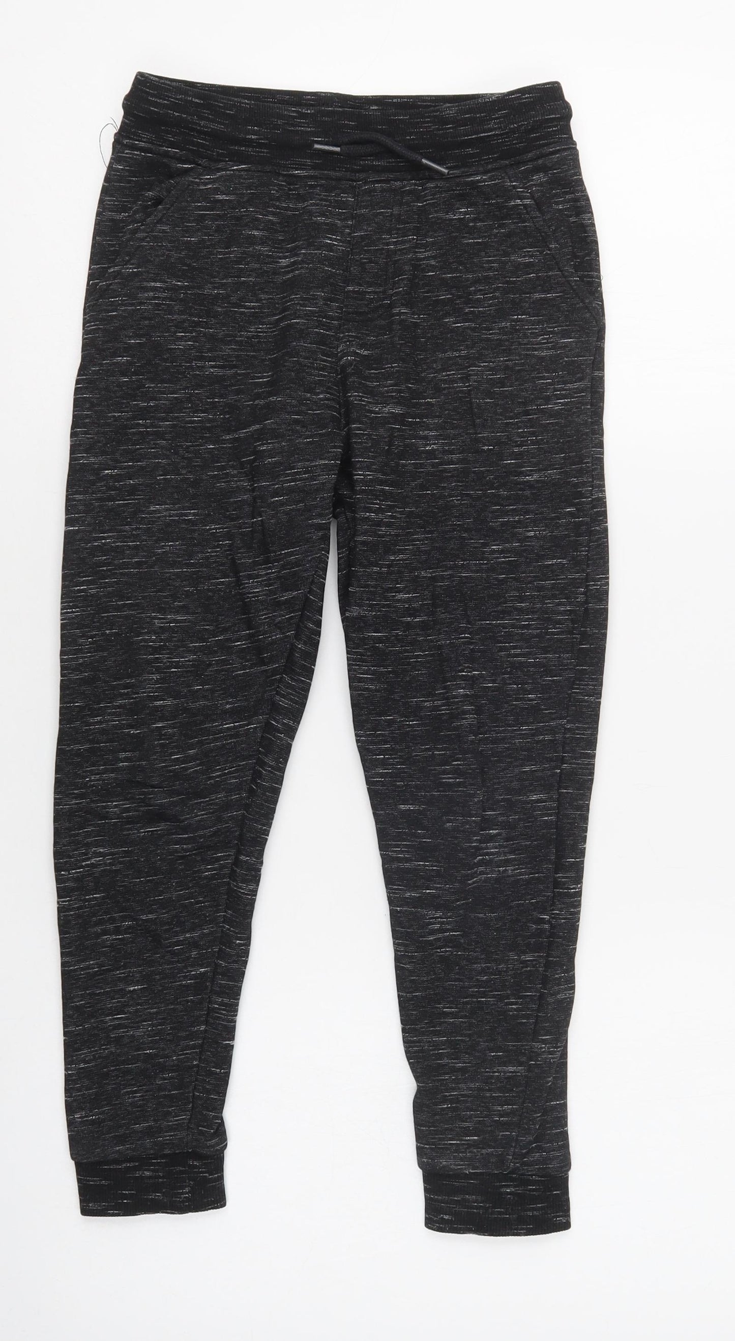 George Girls Black  Cotton Jogger Trousers Size 9-10 Years  Regular Drawstring
