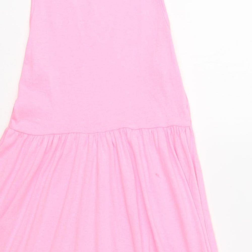 F&F Girls Pink  Polyester Tank Dress  Size 9-10 Years  Crew Neck