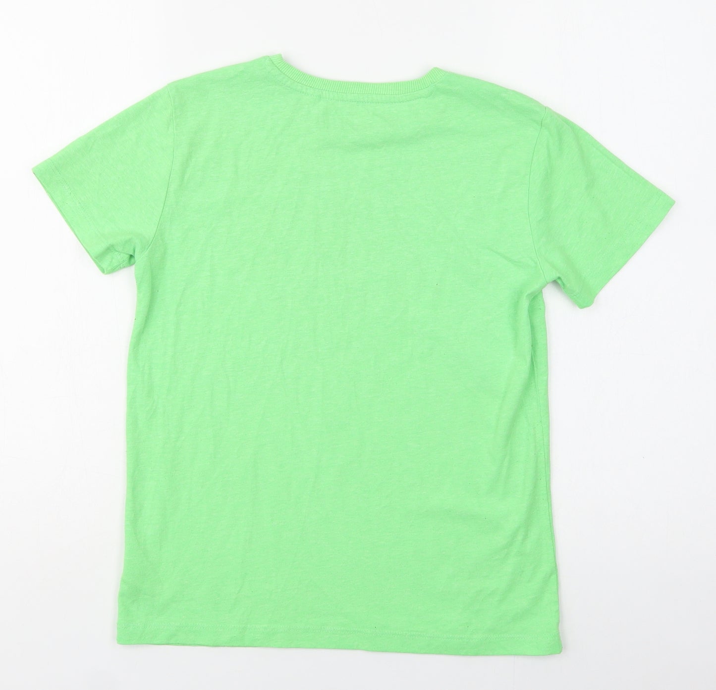 NEXT Boys Green  Cotton Basic T-Shirt Size 10 Years Crew Neck