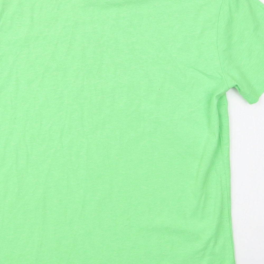 NEXT Boys Green  Cotton Basic T-Shirt Size 10 Years Crew Neck