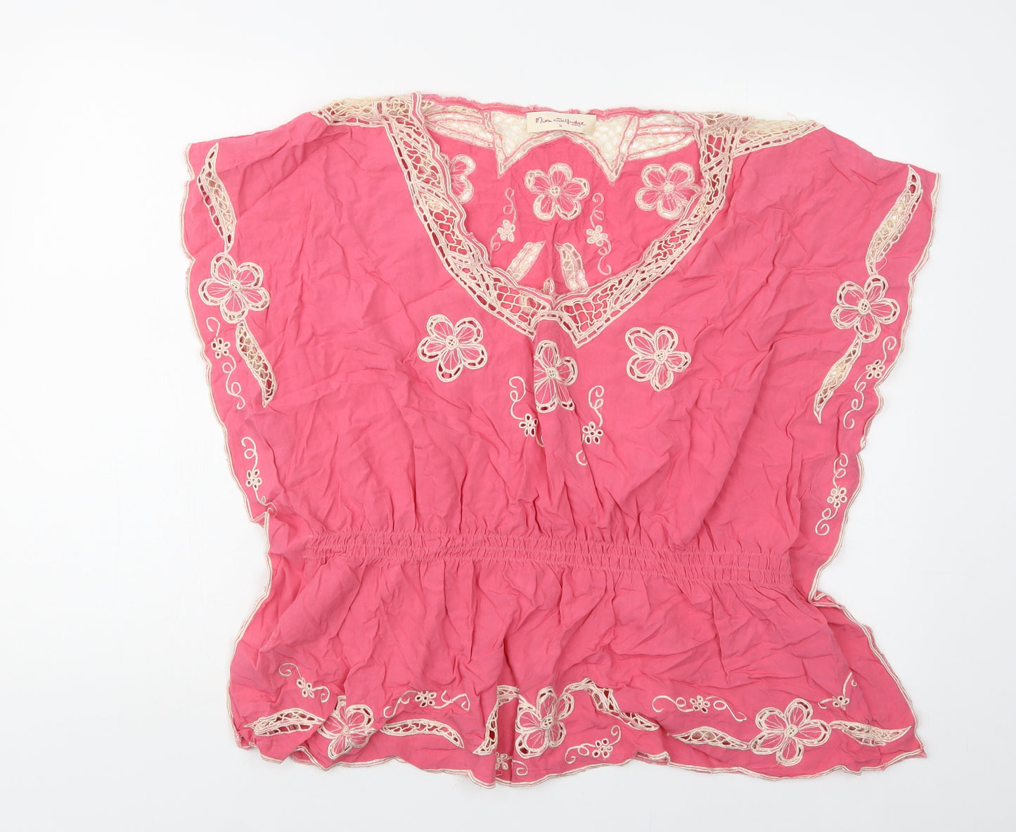 Miss Selfridge Womens Pink  Viscose Basic Blouse Size 16 V-Neck