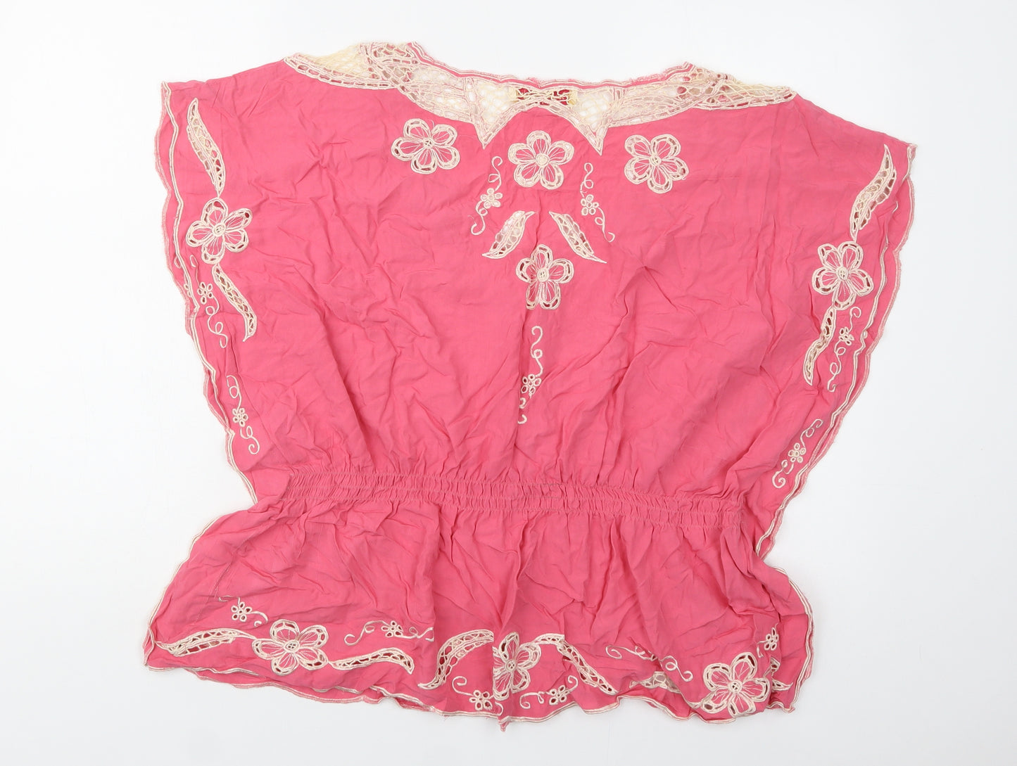 Miss Selfridge Womens Pink  Viscose Basic Blouse Size 16 V-Neck