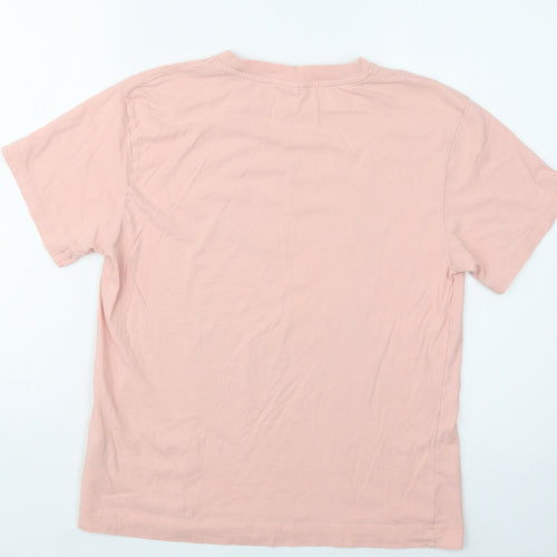 H&M Womens Pink  Cotton Camisole T-Shirt Size S Crew Neck