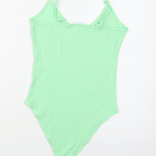 Primark Womens Green  Polyester Bodysuit One-Piece Size 6  Snap