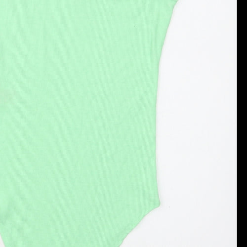 Primark Womens Green  Polyester Bodysuit One-Piece Size 6  Snap