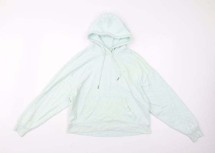 Hollister Womens Green  Cotton Pullover Hoodie Size S