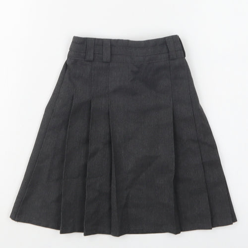 Dunnes Stores Girls Grey  Polyester Pleated Skirt Size 4 Years  Regular  - School Wear