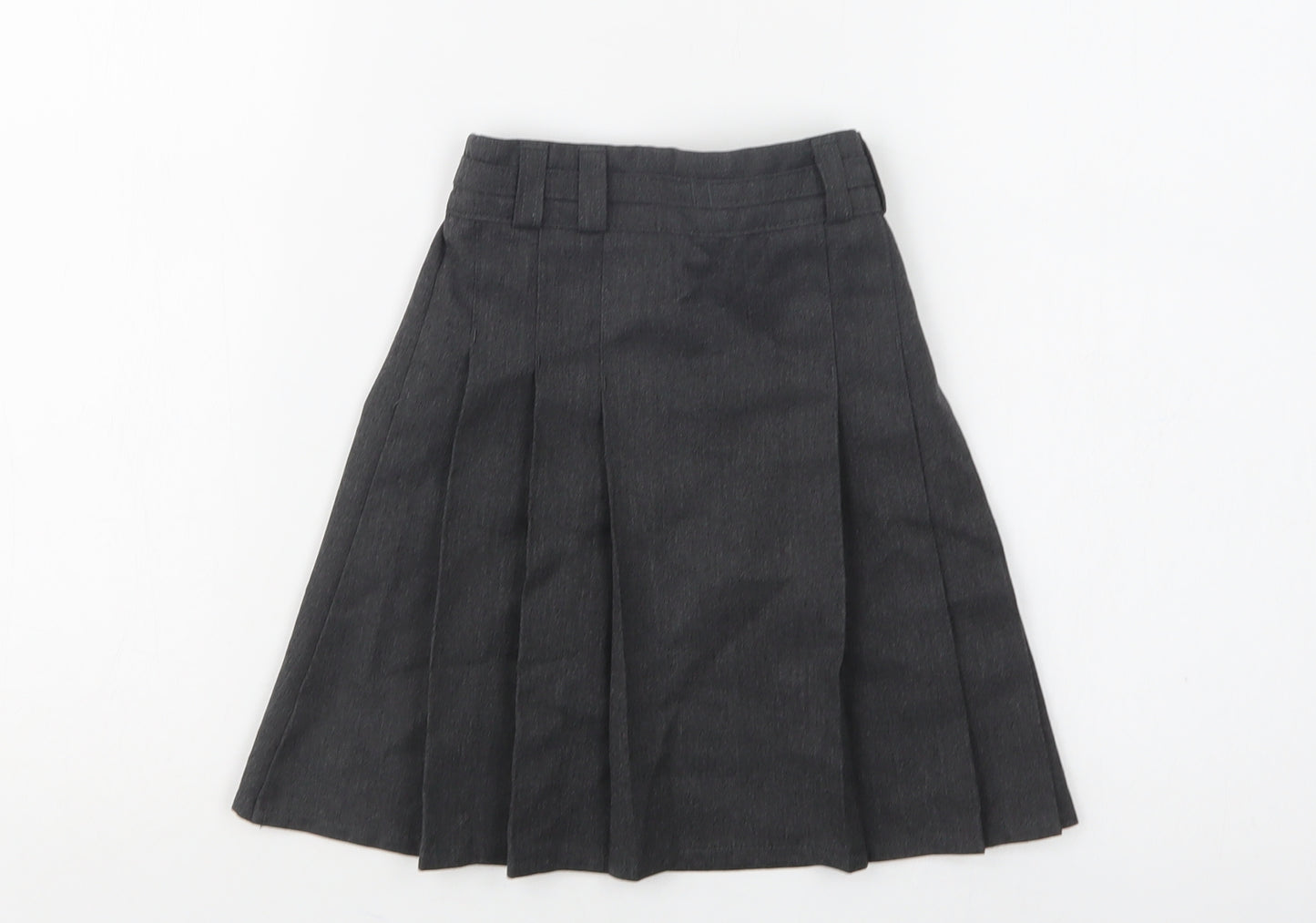 Dunnes Stores Girls Grey  Polyester Pleated Skirt Size 4 Years  Regular  - School Wear
