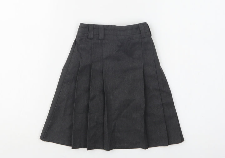 Dunnes Stores Girls Grey  Polyester Pleated Skirt Size 4 Years  Regular  - School Wear
