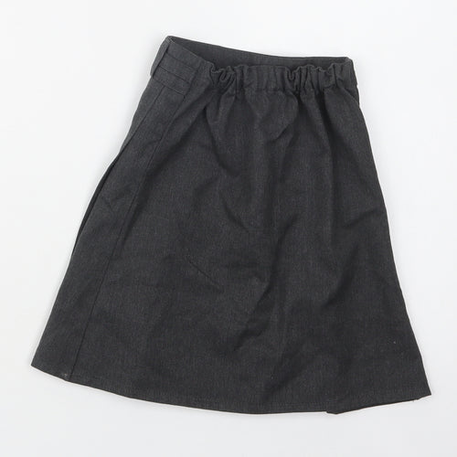 Dunnes Stores Girls Grey  Polyester Pleated Skirt Size 4 Years  Regular  - School Wear