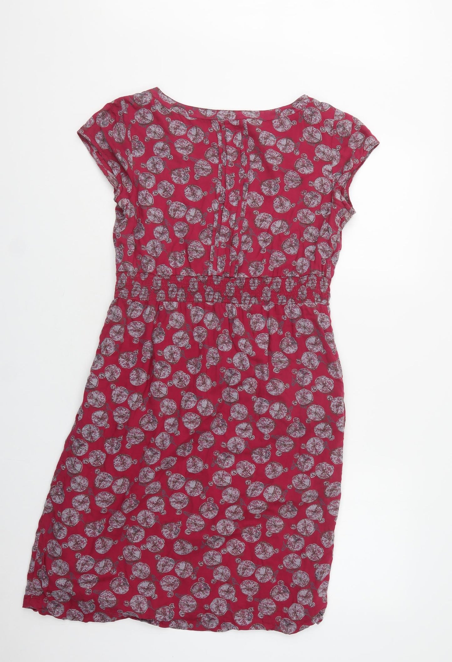 White Stuff Womens Purple Geometric  A-Line  Size 12  V-Neck