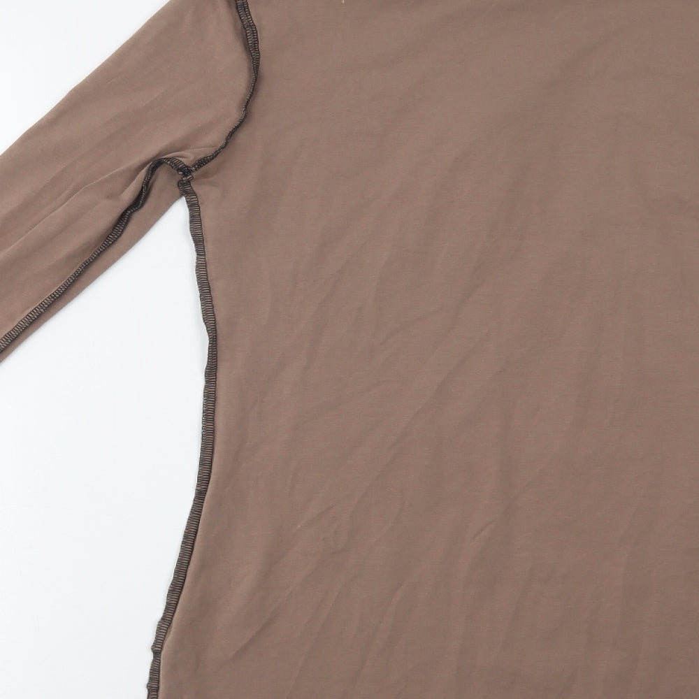 SheIn Womens Beige  Cotton Bodycon  Size M  Collared Zip
