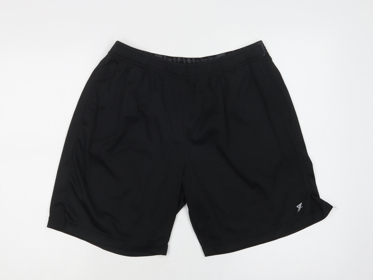 Primark Mens Black  Polyester Sweat Shorts Size L L7 in Regular