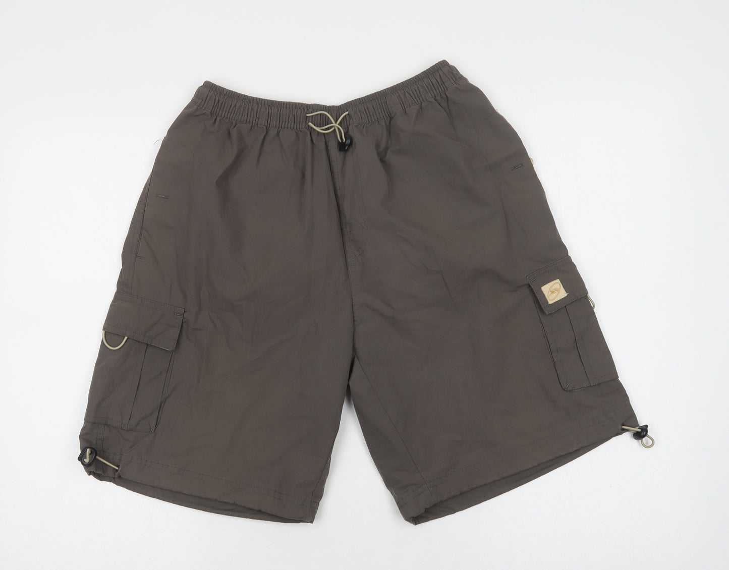 Trespass Mens Green  Polyester Cargo Shorts Size M L9 in Regular Drawstring