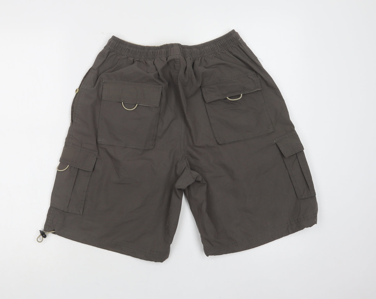 Trespass Mens Green  Polyester Cargo Shorts Size M L9 in Regular Drawstring