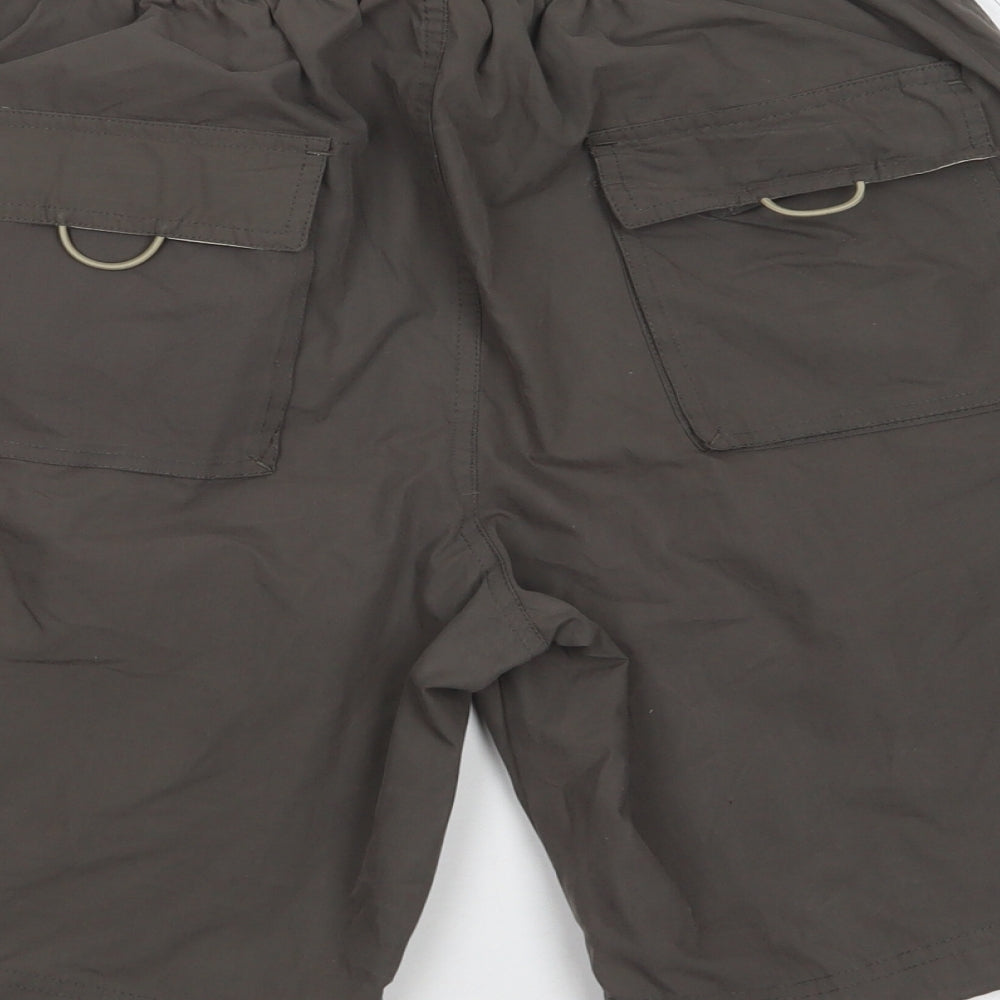 Trespass Mens Green  Polyester Cargo Shorts Size M L9 in Regular Drawstring