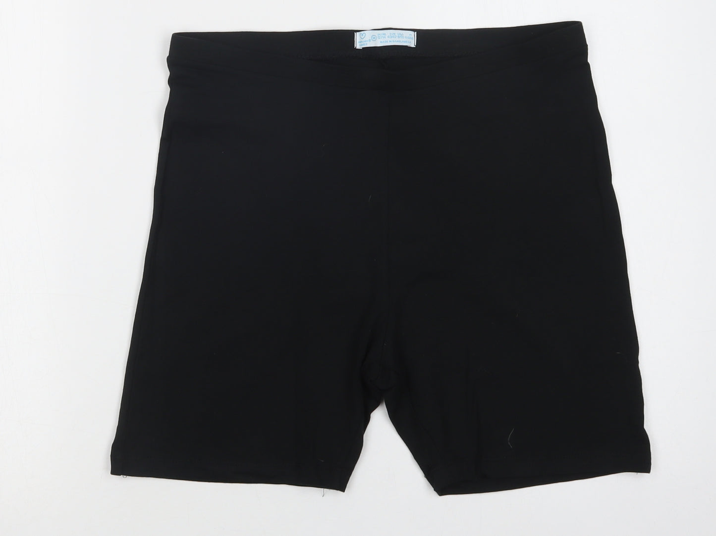 Primark Womens Black  Cotton Compression Shorts Size M L6 in Regular