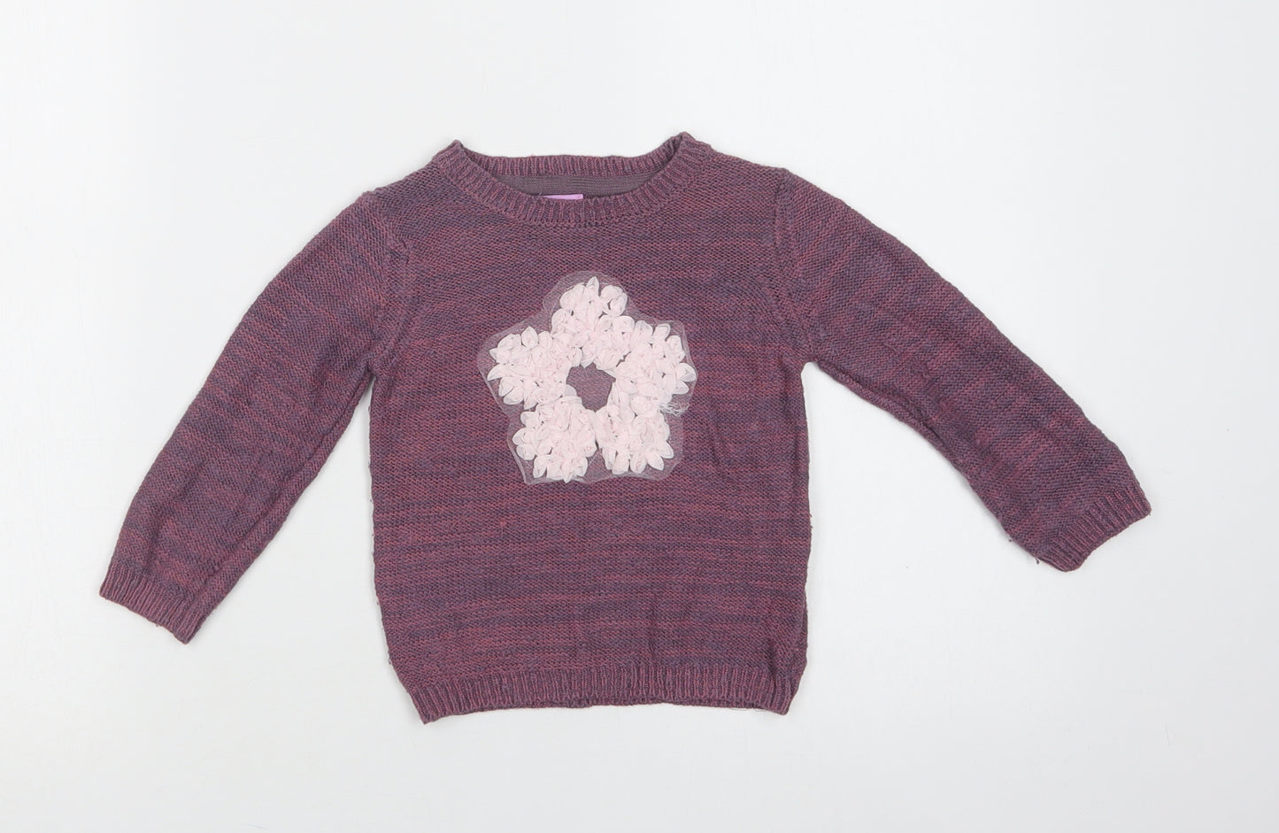 F&F Baby Purple  Cotton Pullover Jumper Size 18-24 Months