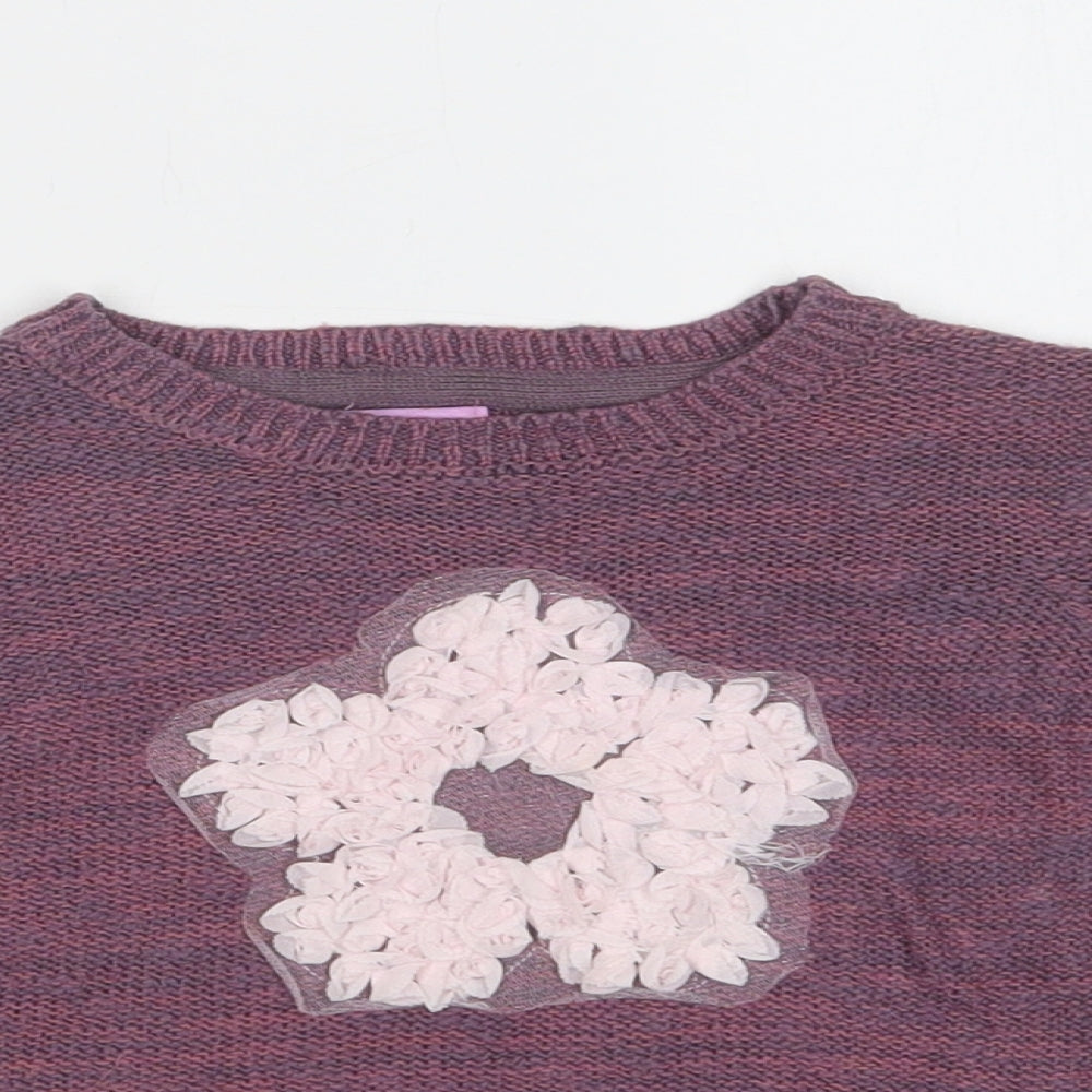F&F Baby Purple  Cotton Pullover Jumper Size 18-24 Months