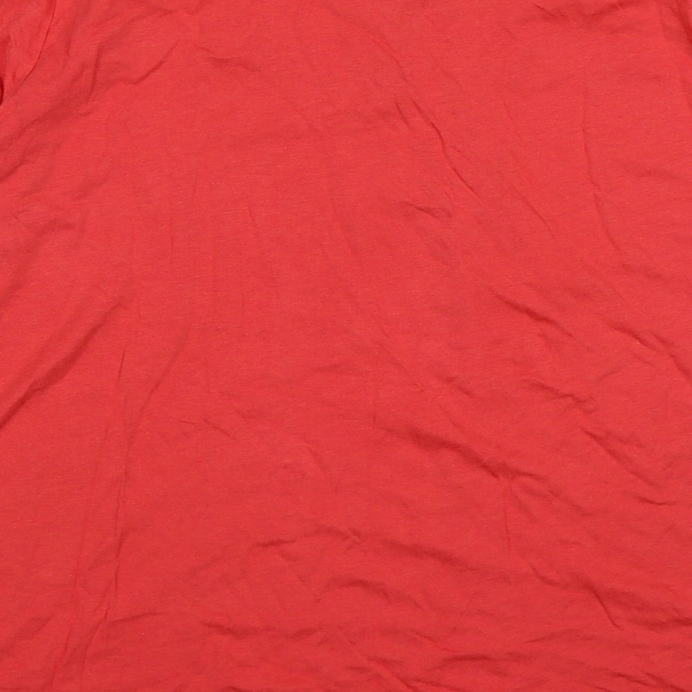 White Stuff Womens Red  Cotton Basic T-Shirt Size 16 Round Neck