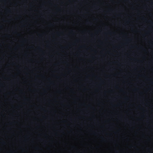 TOM TAILOR Womens Blue  Cotton Basic Blouse Size 14 Round Neck
