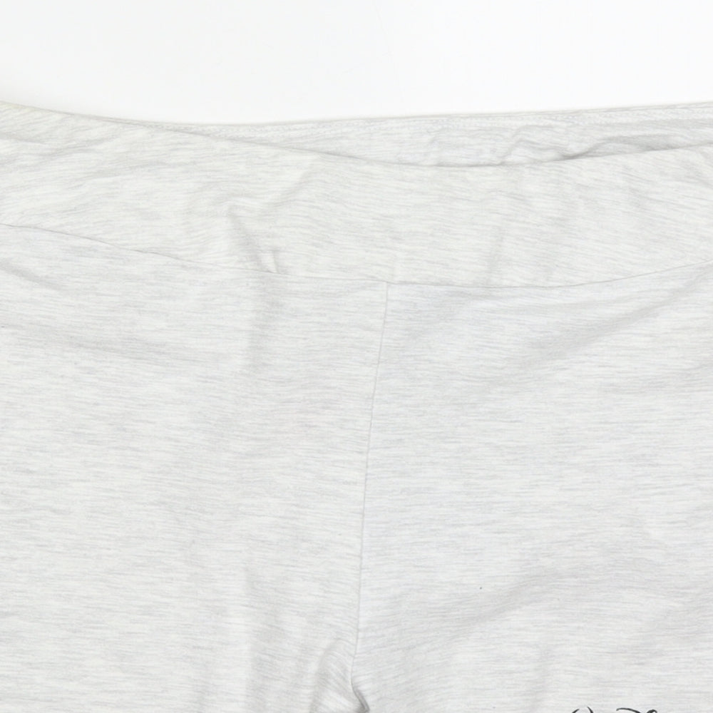 Primark Womens Grey  Cotton Biker Shorts Size 14 L8 in Regular  - Donald Duck