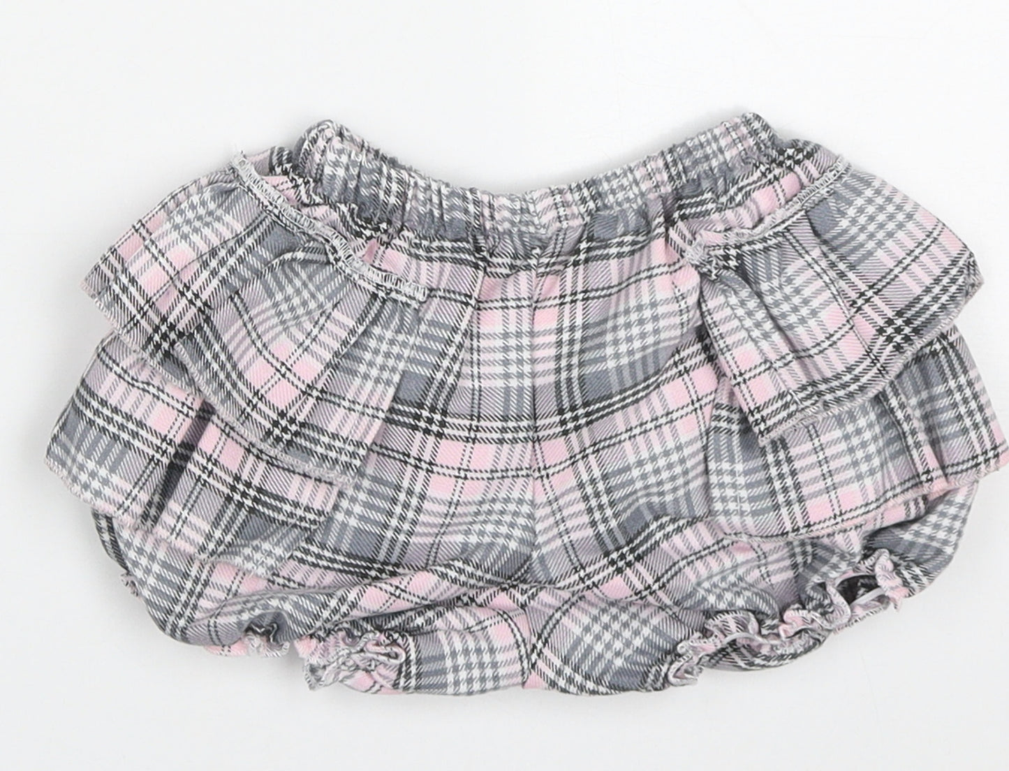Kinder Girls Pink Check Polyester A-Line Skort Size 12-18 Months