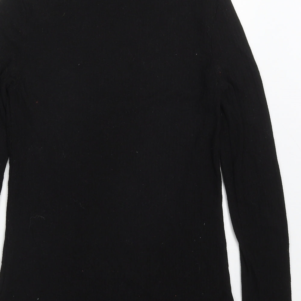 River Island Womens Black Round Neck  Viscose Pullover Jumper Size 10