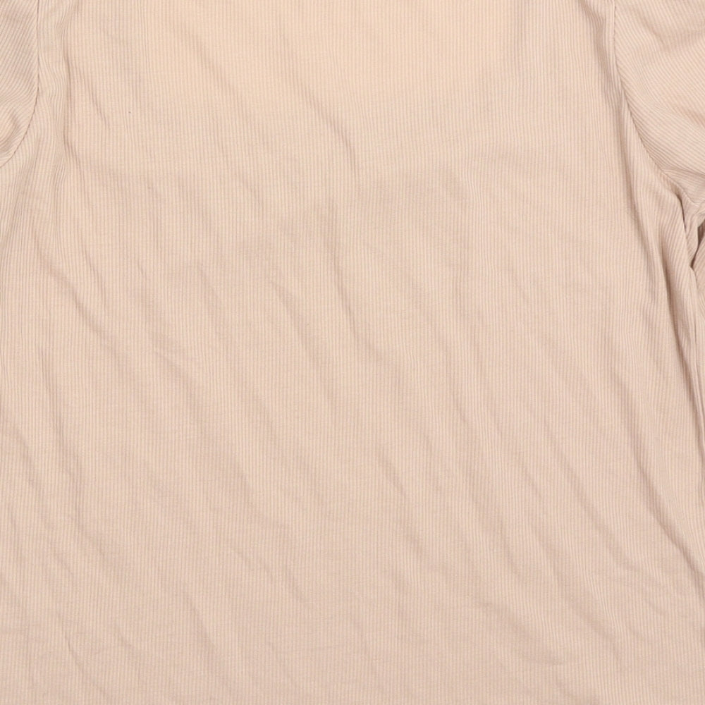George Womens Beige  Polyester Basic T-Shirt Size 10 Square Neck