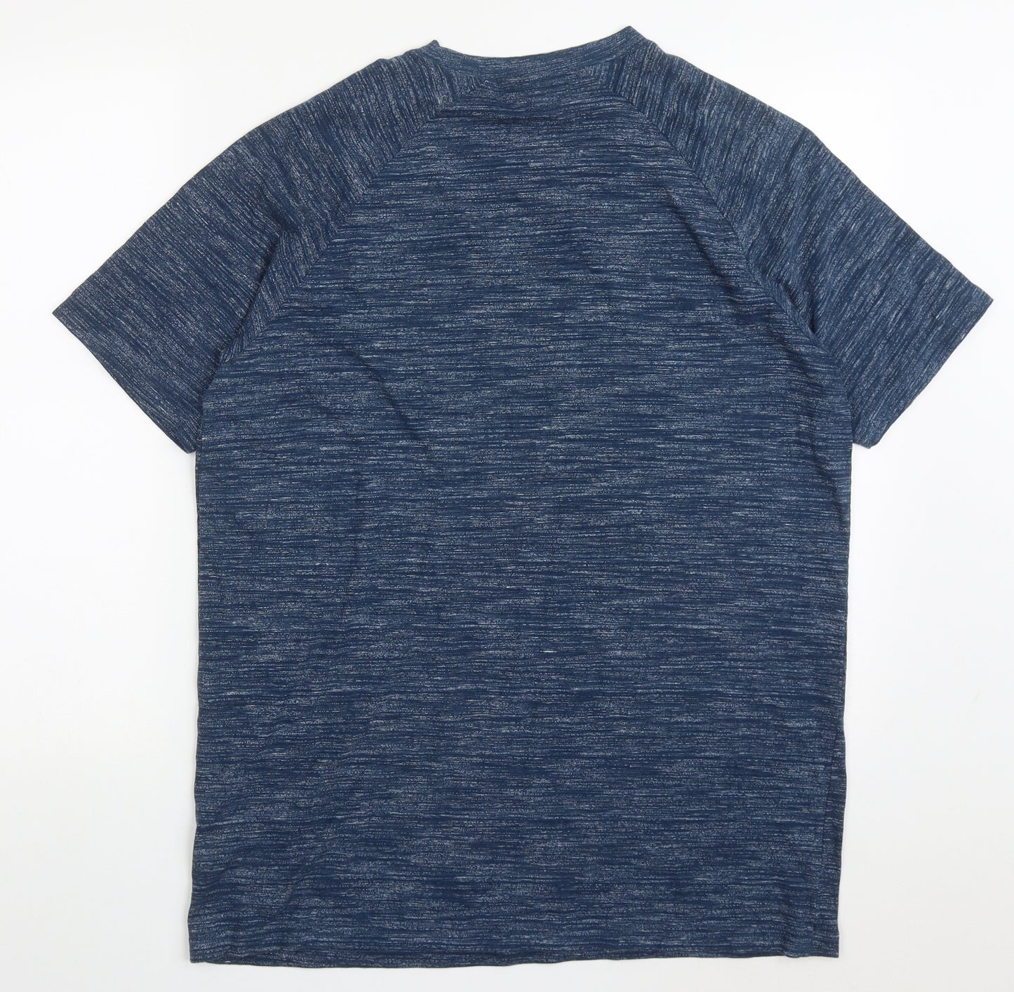 McKenzie Mens Blue  Cotton  T-Shirt Size L Crew Neck