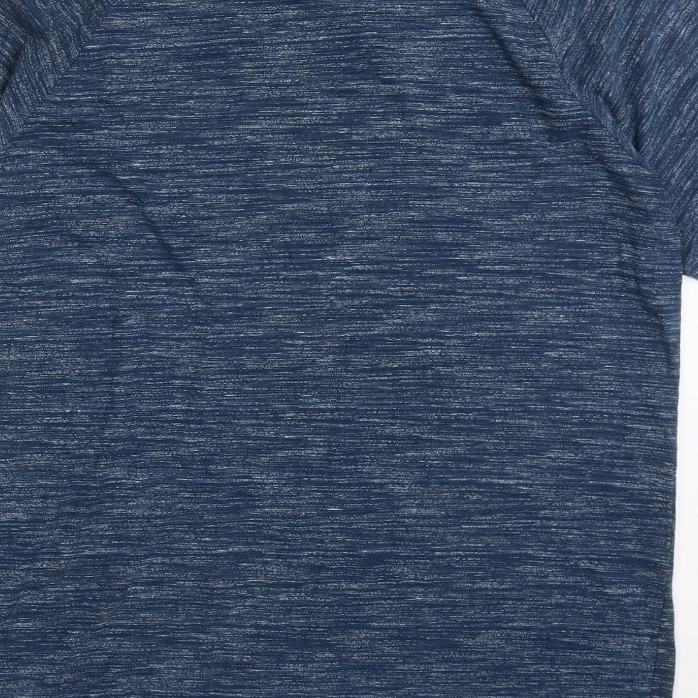 McKenzie Mens Blue  Cotton  T-Shirt Size L Crew Neck