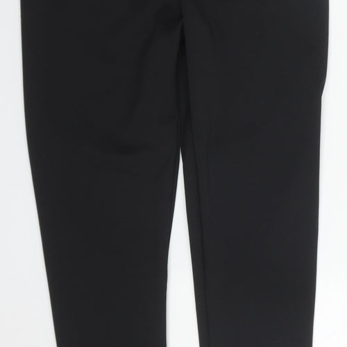 Preworn Womens Black  Polyester Carrot Trousers Size M L25 in Regular