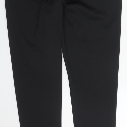 Preworn Womens Black  Polyester Carrot Trousers Size M L25 in Regular