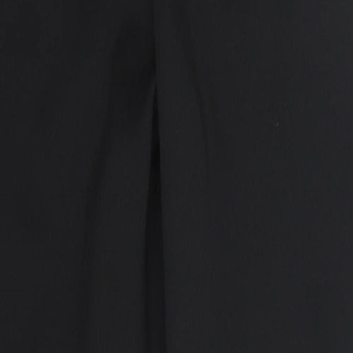 Preworn Womens Black  Polyester Carrot Trousers Size M L25 in Regular