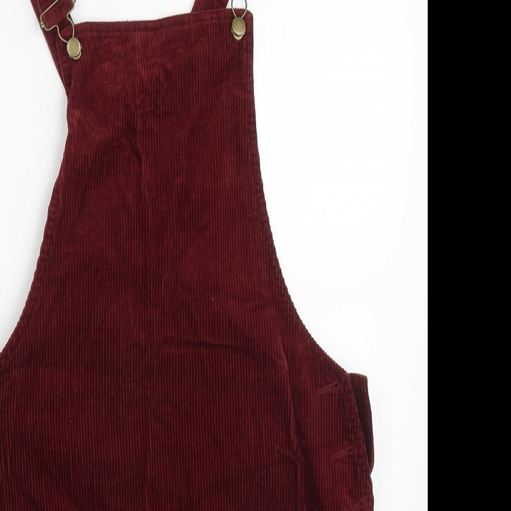 George Womens Red  Cotton Pencil Dress  Size 10  Square Neck Buckle