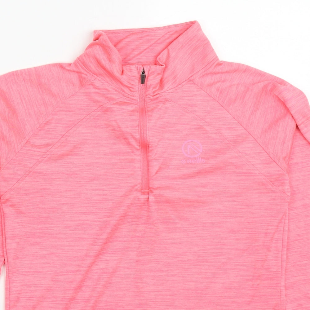 O'Neill Womens Pink  Polyester Pullover Sweatshirt Size 10  Zip